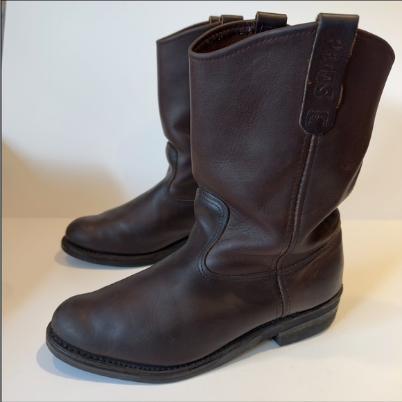 RED WING Men\'s 1114 Pesos Leather Utility Boots in Dark Brown main image 5
